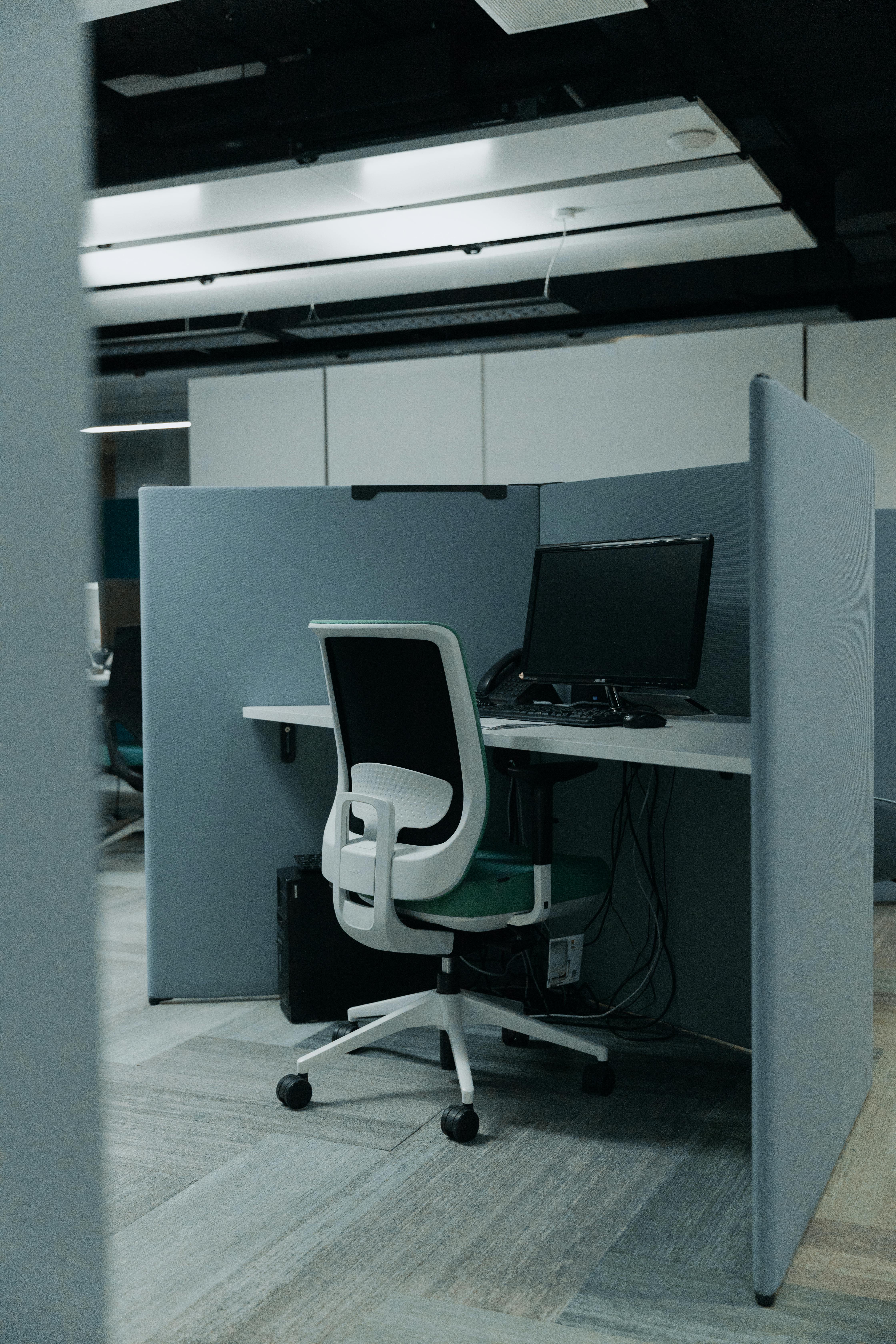 Assembled office cubicle workstation
